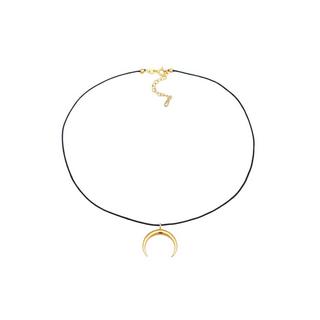 Elli  Halskette Choker Nylon Halbmond Sichel 925 Silber 