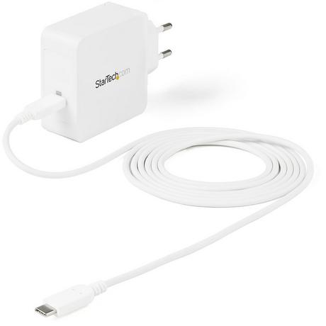 STARTECH.COM  Chargeur Mural USB C - Chargeur USB C pour Ordinateur Portable 60W PD - Câble de 2m - Adaptateur Secteur Universel Compact Type C - Dell XPS/Lenovo X1 Carbon/HP EliteBook/MacBook - USB Certifié IF/CE 