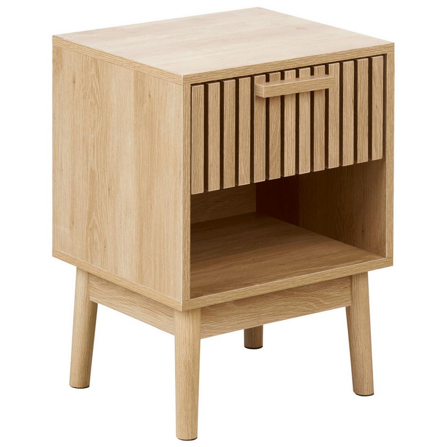 Comodino 1 cassetto en Fibra a media densità (MDF) Scandinavo LYNWOOD