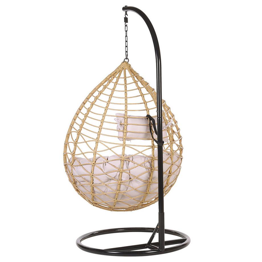 Beliani Hängesessel mit Gestell aus PE Rattan  ARSITA  