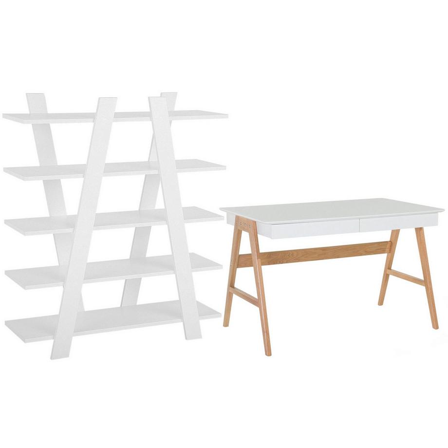 Beliani  Büromöbel-Set aus MDF-Platte Skandinavisch ESCALANTE/SHESLAY 