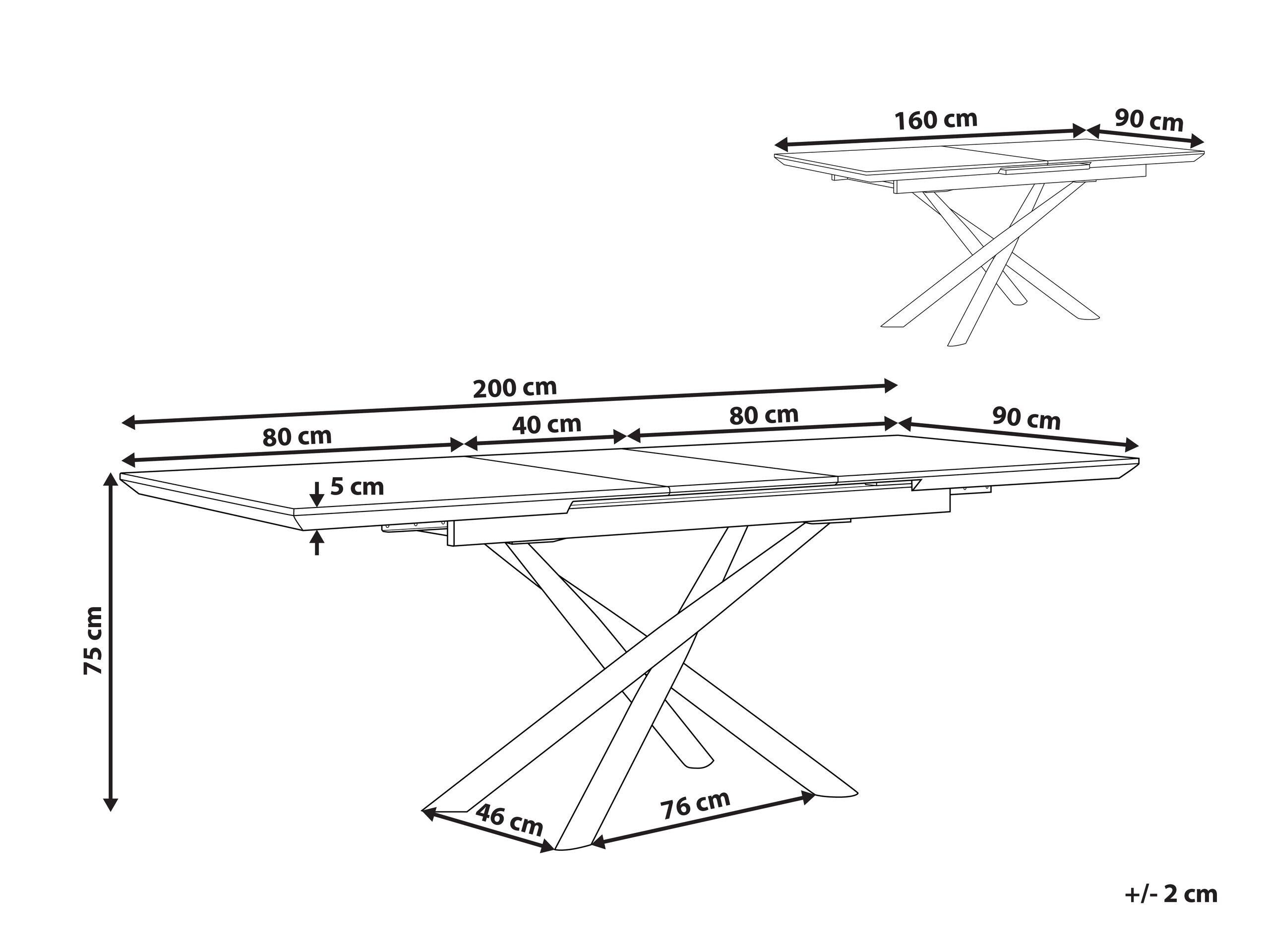 Beliani Table de repas en MDF Moderne MOIRA  