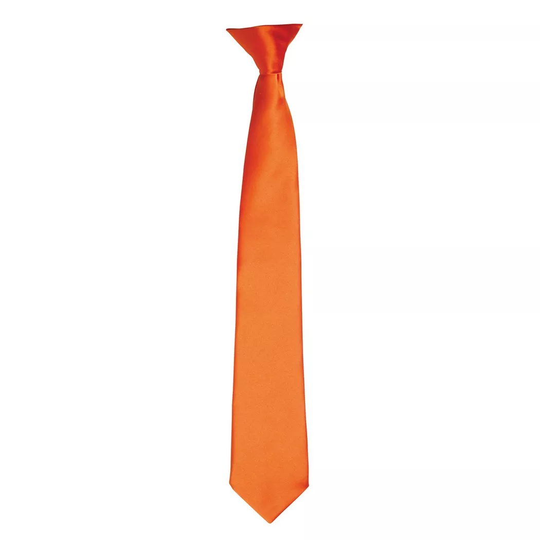 PREMIER - SatinKrawatte zum Anklipsen, für Herren, Brûlé, One Size