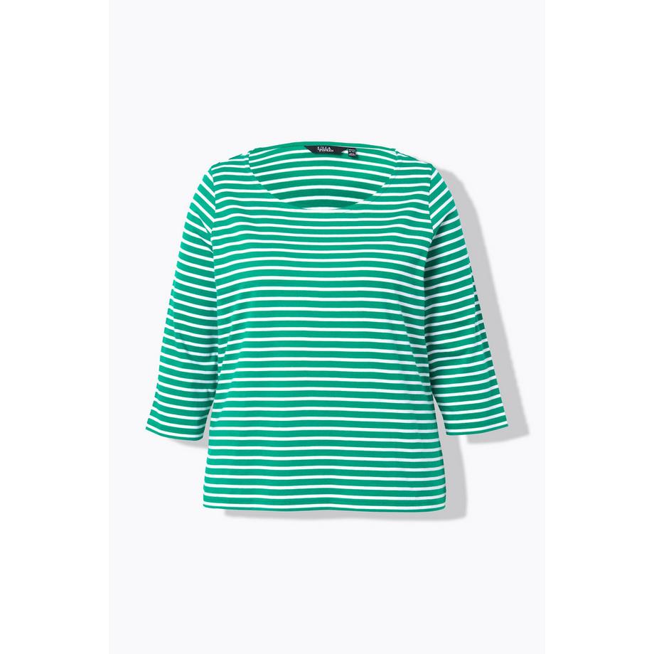 Ulla Popken Ringelshirt Classic Rundhals 3/4-Arm  