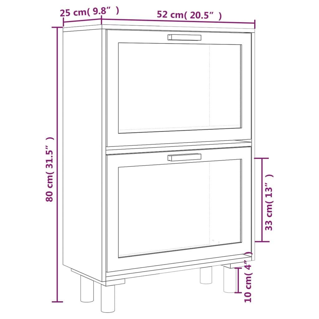 VidaXL Armoire à chaussures bois d'ingénierie  