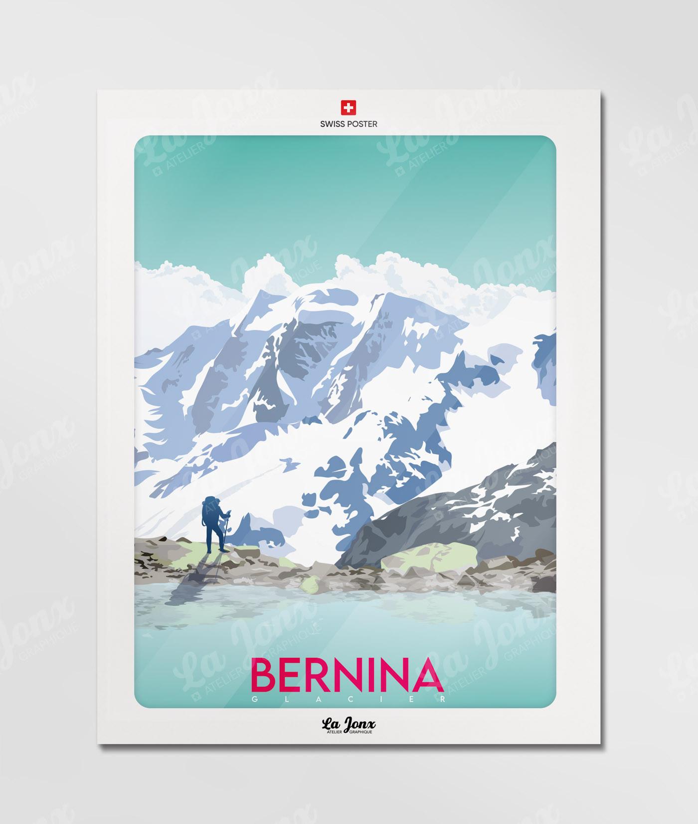 La-Jonx Bernina - Glacier Morteratsch - Poster  