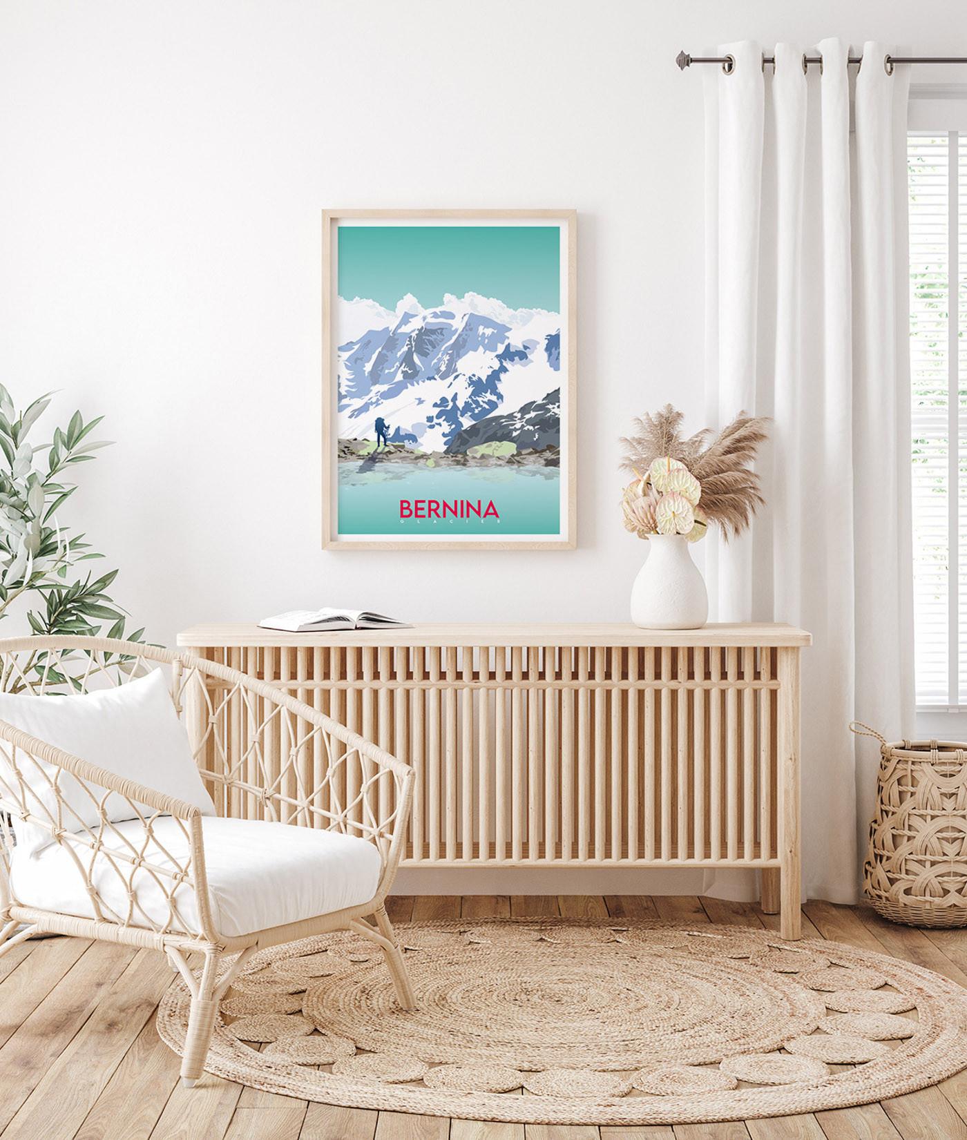 La-Jonx Bernina - Glacier Morteratsch - Poster  