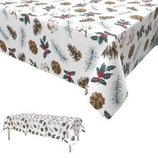 Alopini Nappes de fête, Nappes d'anniversaire Nappes en plastique jetables Nappes de Noël  