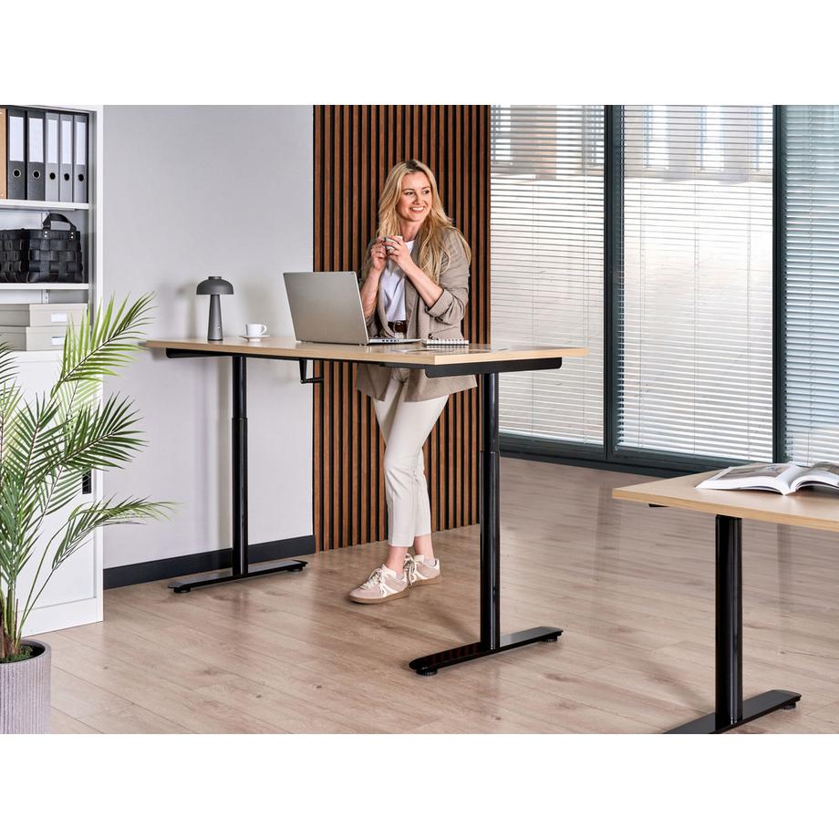 Beliani Scrivania manuale regolabile in altezza Moderno DESTINAS  