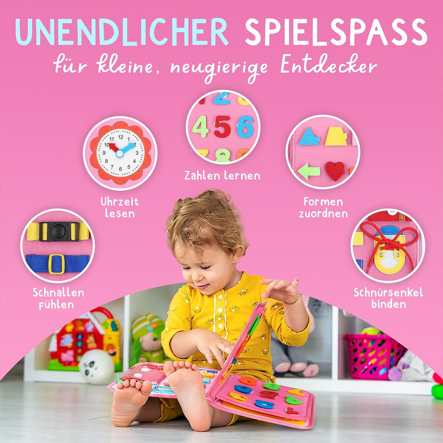 Activity-board  Busy Board - Unser Spielzeug für die Entwicklung Ihres Kindes I Das Activity Board als tolles Geschenk & super Reisespielzeug 