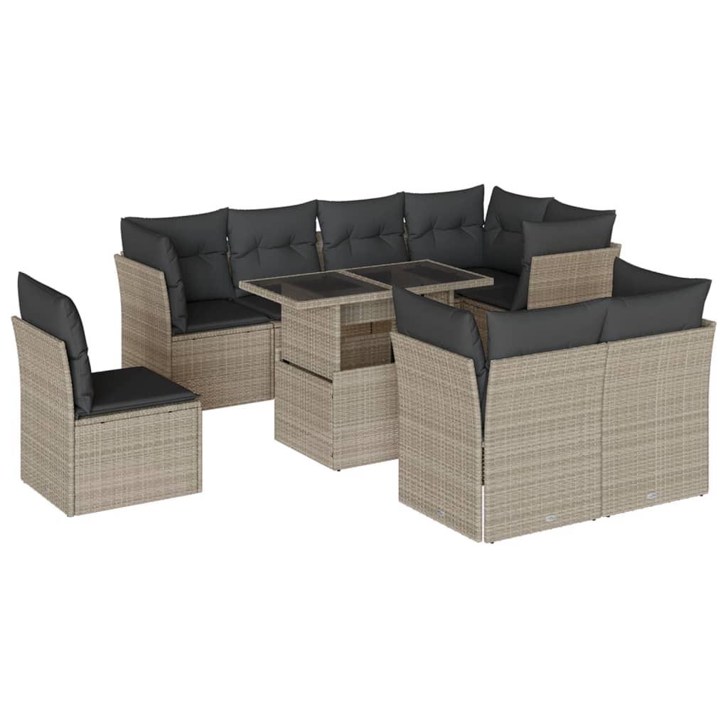 VidaXL set divano da giardino Polirattan  