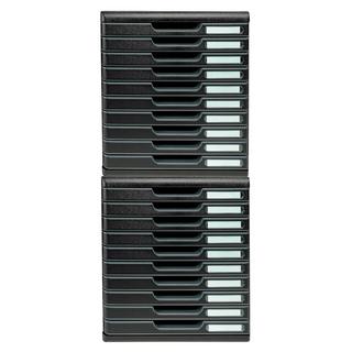 Exacompta Module de classement Modulo Ecoblack 10 tiroirs fermés  