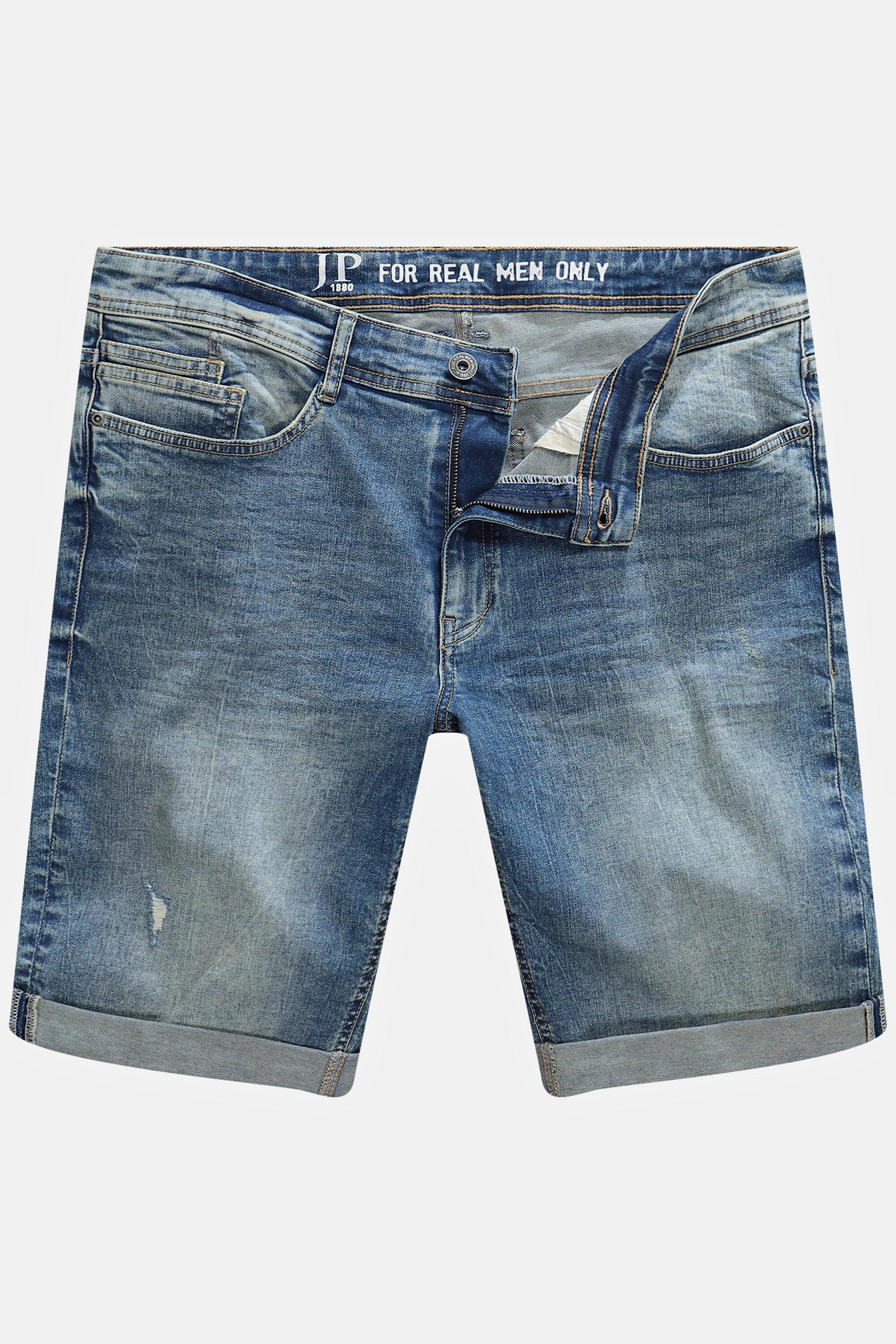 JP1880  Bermuda di jeans con FLEXNAMIC®, taglio speciale per l'addome e cinque tasche, fino alla tg. 72 