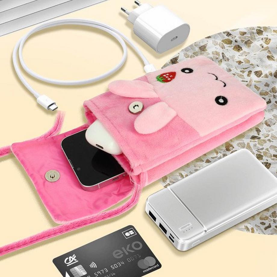 Avizar  Handytasche Kaninchen Design Rosa 