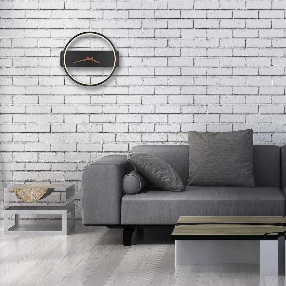 mutoni Orologio da parete Sussy metallo nero opaco LED 32  