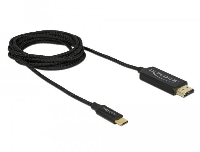 DeLock  DeLOCK 84905 câble vidéo et adaptateur 2 m USB Type-C HDMI Type A (Standard) Noir 