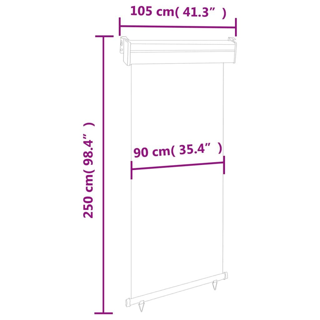 VidaXL Balkon-seitenmarkise  