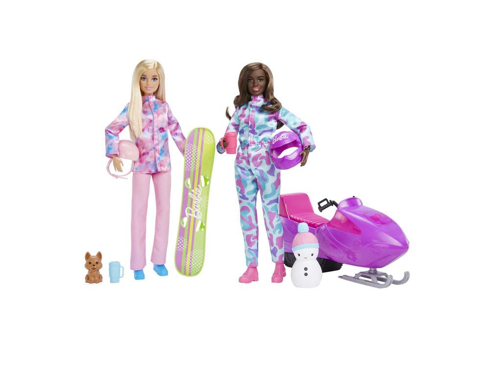 Mattel  Barbie Puppe Winterspaß Set Schneemobil 