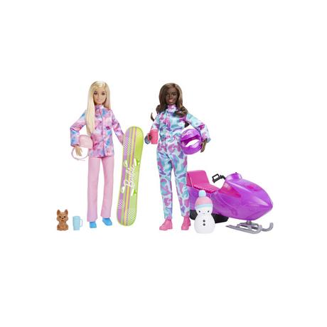 Mattel  Barbie Puppe Winterspaß Set Schneemobil 