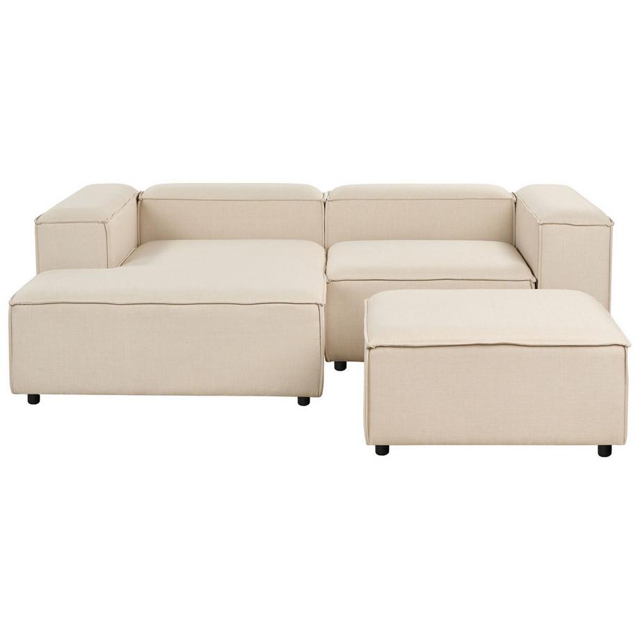 Canapé d'angle côté droit avec ottoman en Tissu  ARDAL