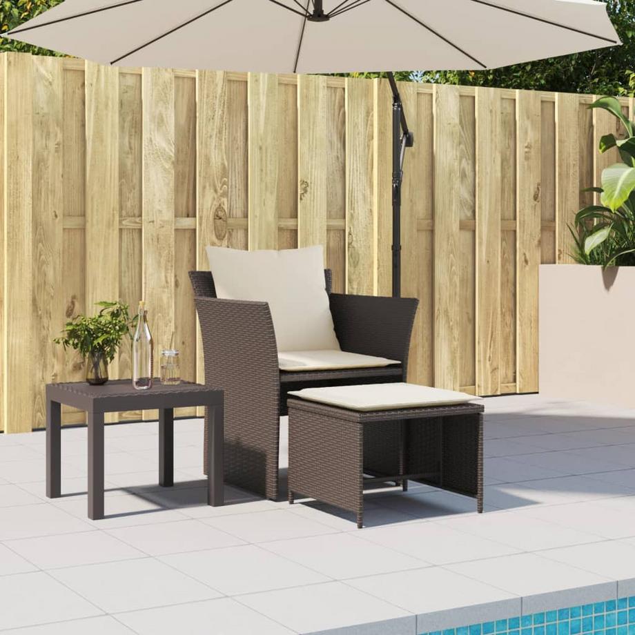 VidaXL Gartenstuhl rattan  