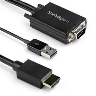 STARTECH.COM  StarTech.com 2m VGA auf HDMI Adapter mit USB-Audio - 1080p - Adapterkabel - aktiv - Stecker / Stecker 