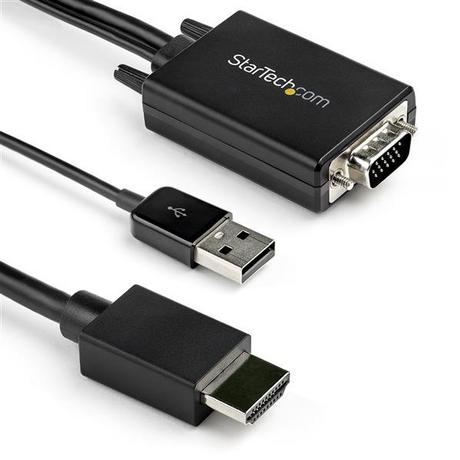 STARTECH.COM  StarTech.com 2m VGA auf HDMI Adapter mit USB-Audio - 1080p - Adapterkabel - aktiv - Stecker / Stecker 