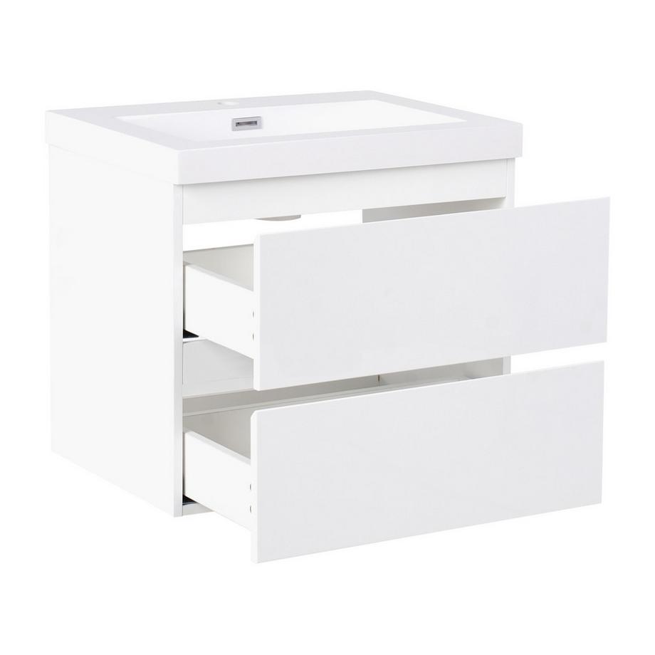 Beliani Wandmontierter Waschtischunterschrank mit Waschbecken aus MDF-Platte Modern CARDIEL  