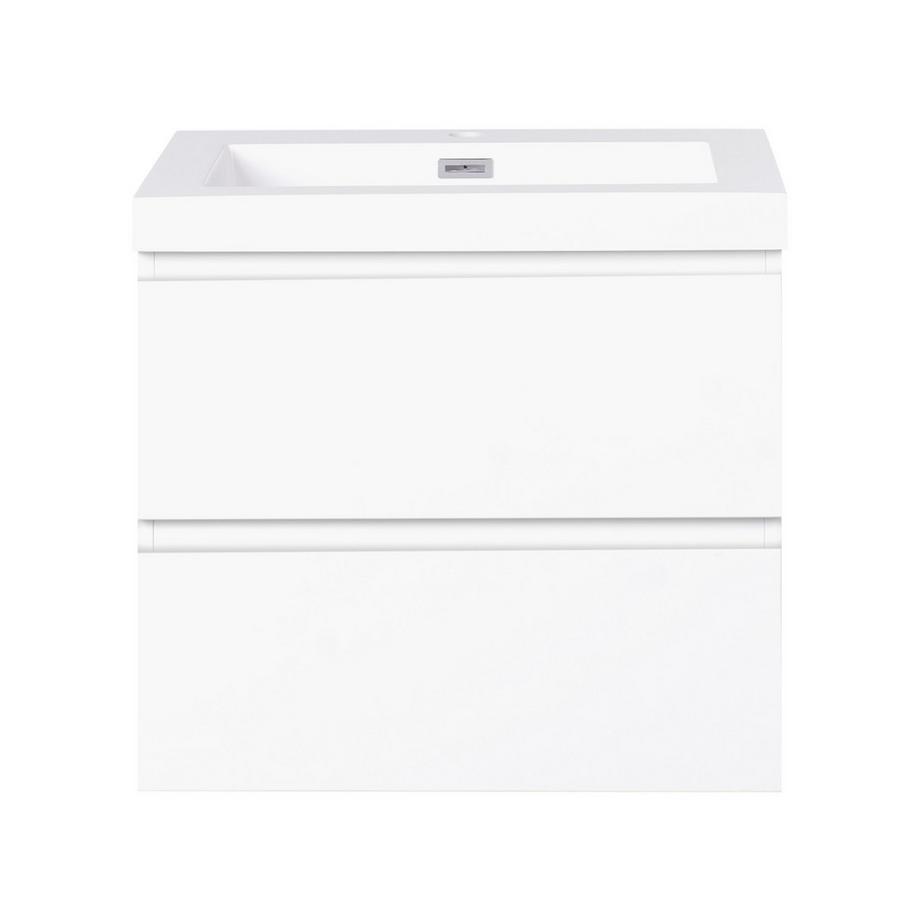 Beliani Wandmontierter Waschtischunterschrank mit Waschbecken aus MDF-Platte Modern CARDIEL  