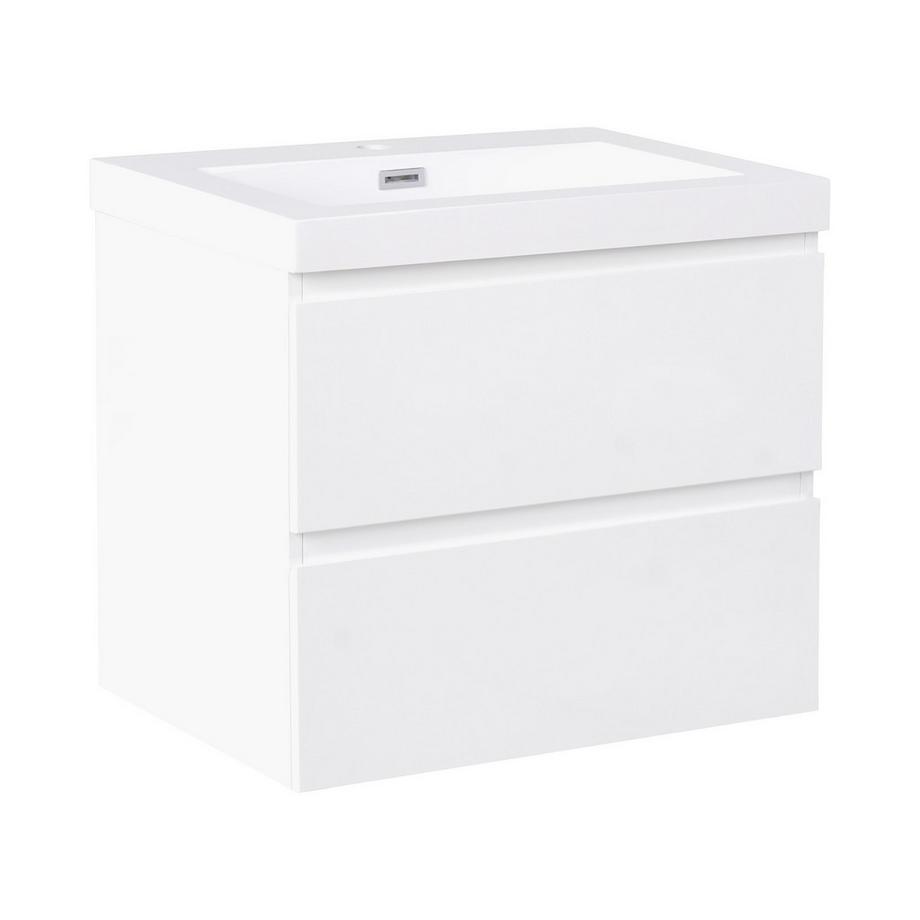 Beliani Wandmontierter Waschtischunterschrank mit Waschbecken aus MDF-Platte Modern CARDIEL  