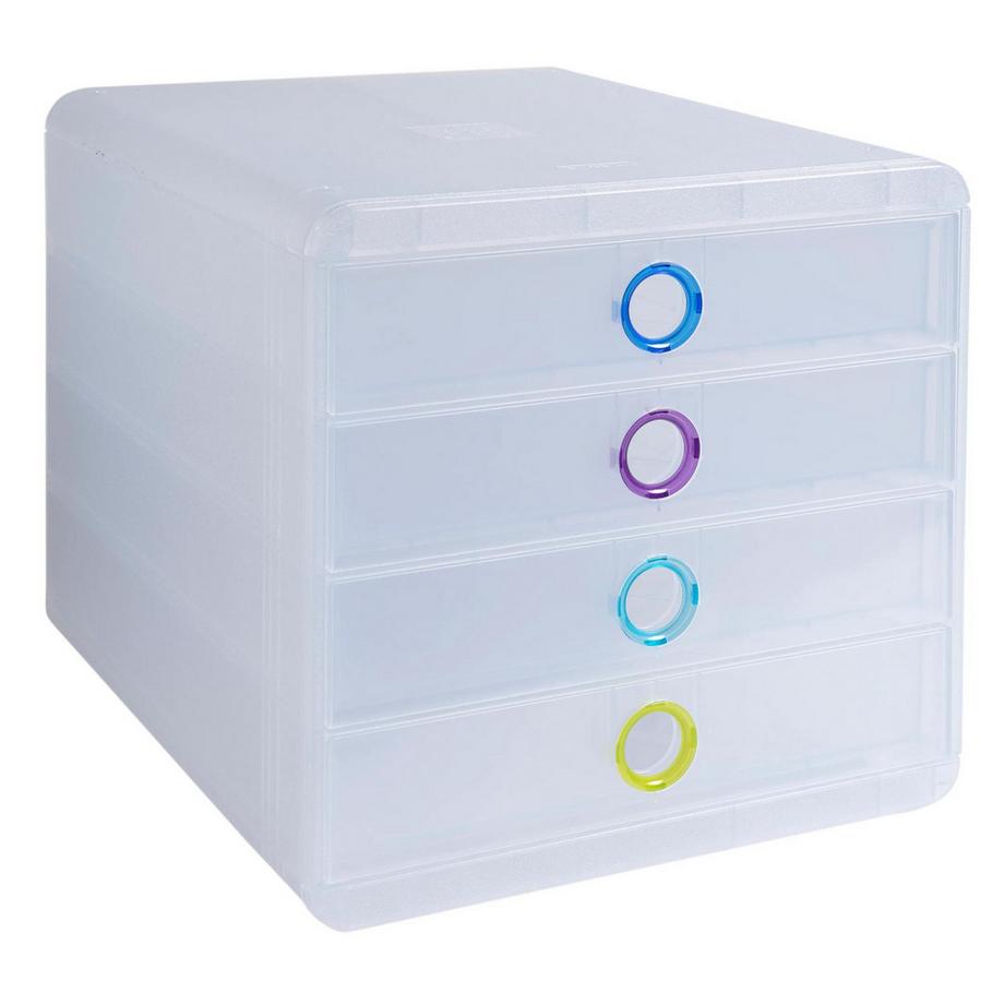 Exacompta Module de classement Pop-Box 4 tiroirs Chromaline  