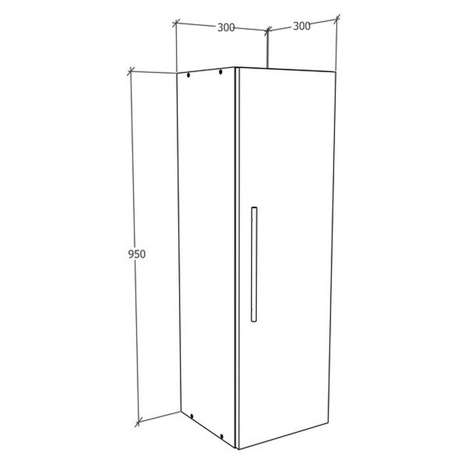 VCM Étagère murale en bois Étagère suspendue Armoire murale pliante Arila L Verticale  