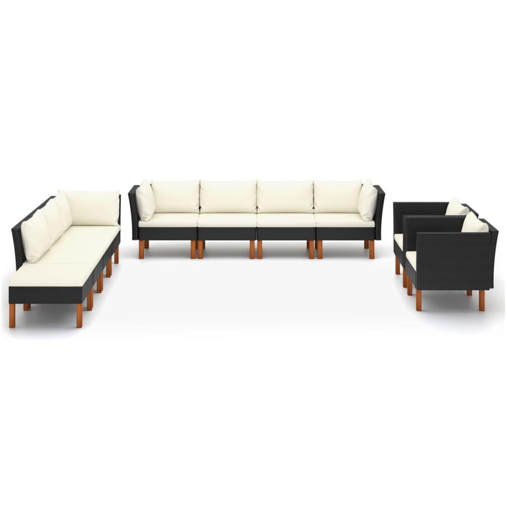 VidaXL Garten-sofa-set poly-rattan  