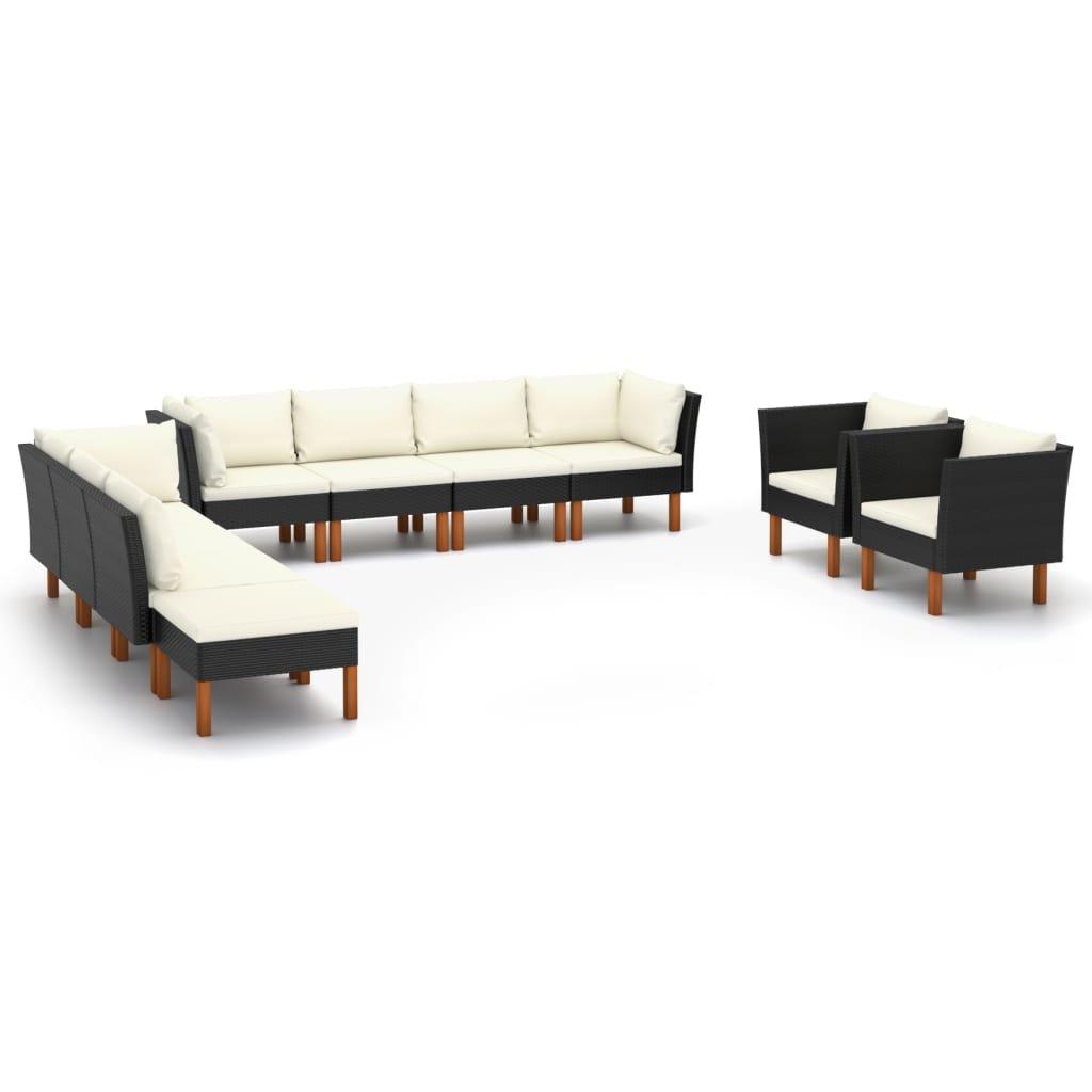 VidaXL Garten-sofa-set poly-rattan  