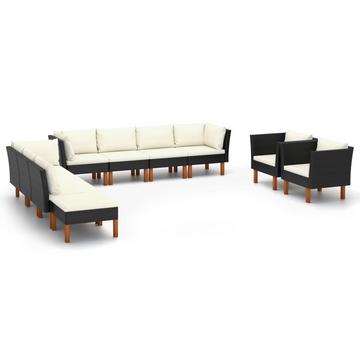 Garten-sofa-set poly-rattan