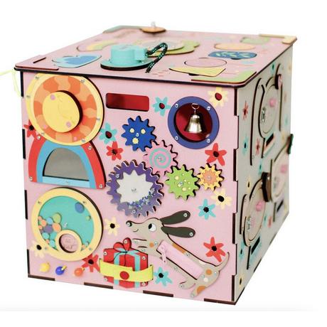 Montessori  Cube de motricité en bois, Jouets Montessori pour enfants - Rose Montessori® 