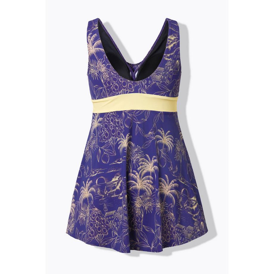 Ulla Popken Badekleid Palmen Softcups  