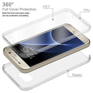 Cadorabo  Housse compatible avec Samsung Galaxy S7 - 360° Full Body Coque de protection - Protection frontale et dorsale, protection intégrale avec protection d'écran 