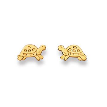 Oreillettes tortue or jaune 750, 6x10mm