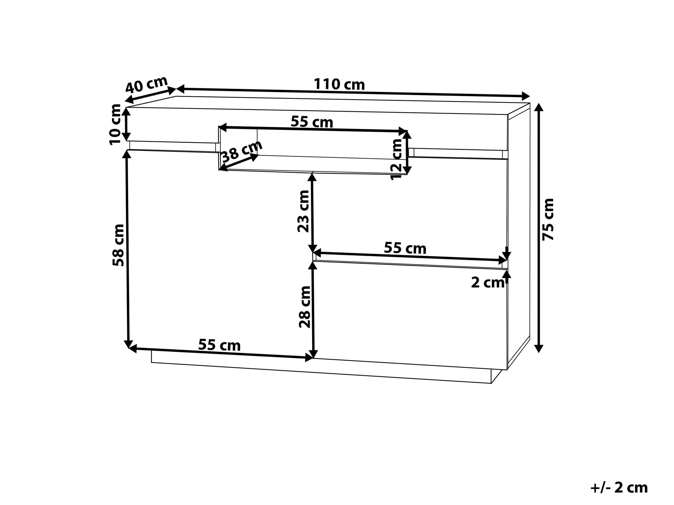 Beliani Commode en MDF Moderne MARLIN  