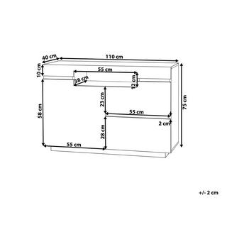 Beliani Commode en MDF Moderne MARLIN  