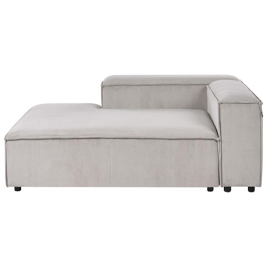 Beliani Chaise longue côté droit en Velours côtelé Moderne ARDAL  