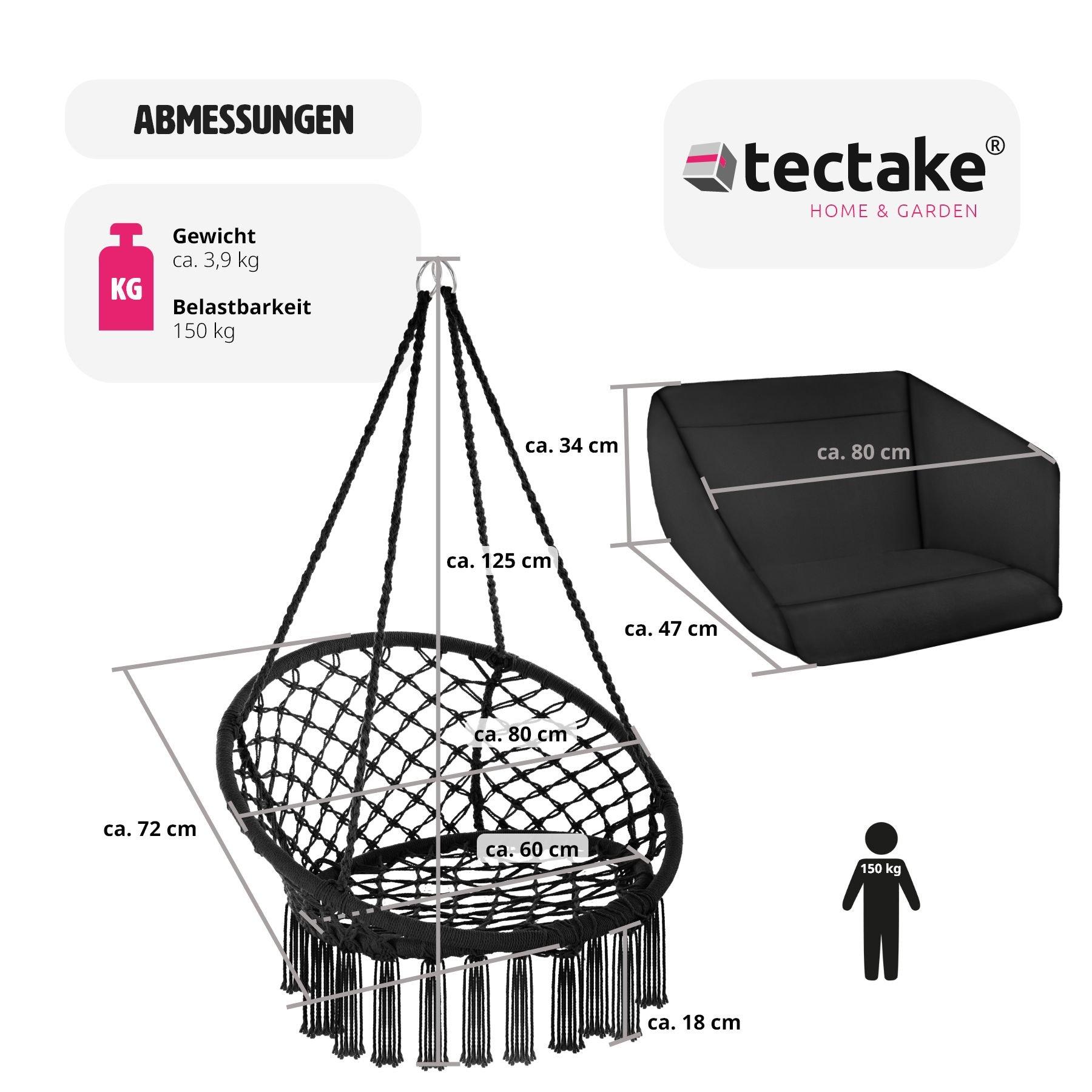 Tectake Fauteuil suspendu GRAZIA  