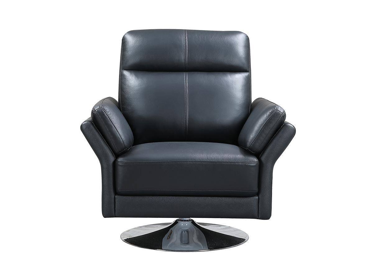 Vente-unique Fauteuil pivotant en cuir de buffle LICEU  