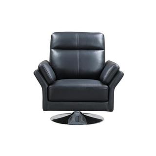 Vente-unique Fauteuil pivotant en cuir de buffle LICEU  