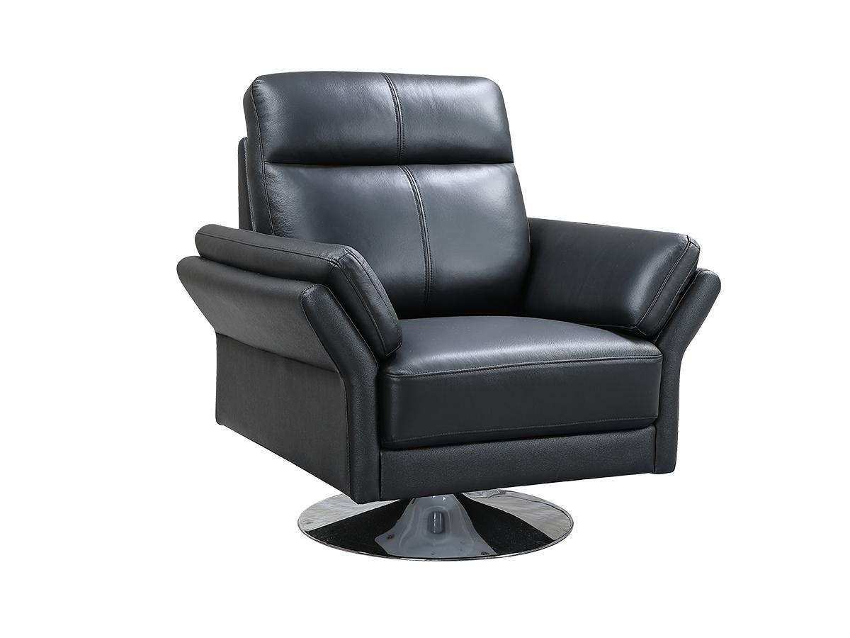 Vente-unique Fauteuil pivotant en cuir de buffle LICEU  