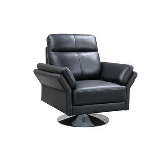 Vente-unique Fauteuil pivotant en cuir de buffle LICEU  