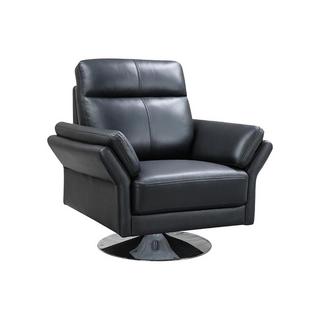 Vente-unique Fauteuil pivotant en cuir de buffle LICEU  