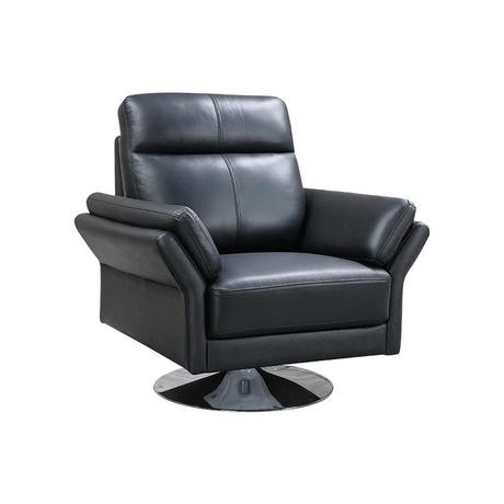 Vente-unique Fauteuil pivotant en cuir de buffle LICEU  