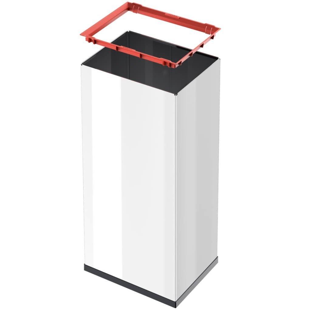 Hailo Contenitore per rifiuti con coperchio basculante BIG-BOX SWING, capacità 52 l, contenitore bianco.  
